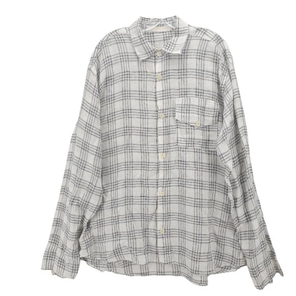 CP Shades Other - CP Shades White and Gray Plaid Casual Button-Down Shirt XL